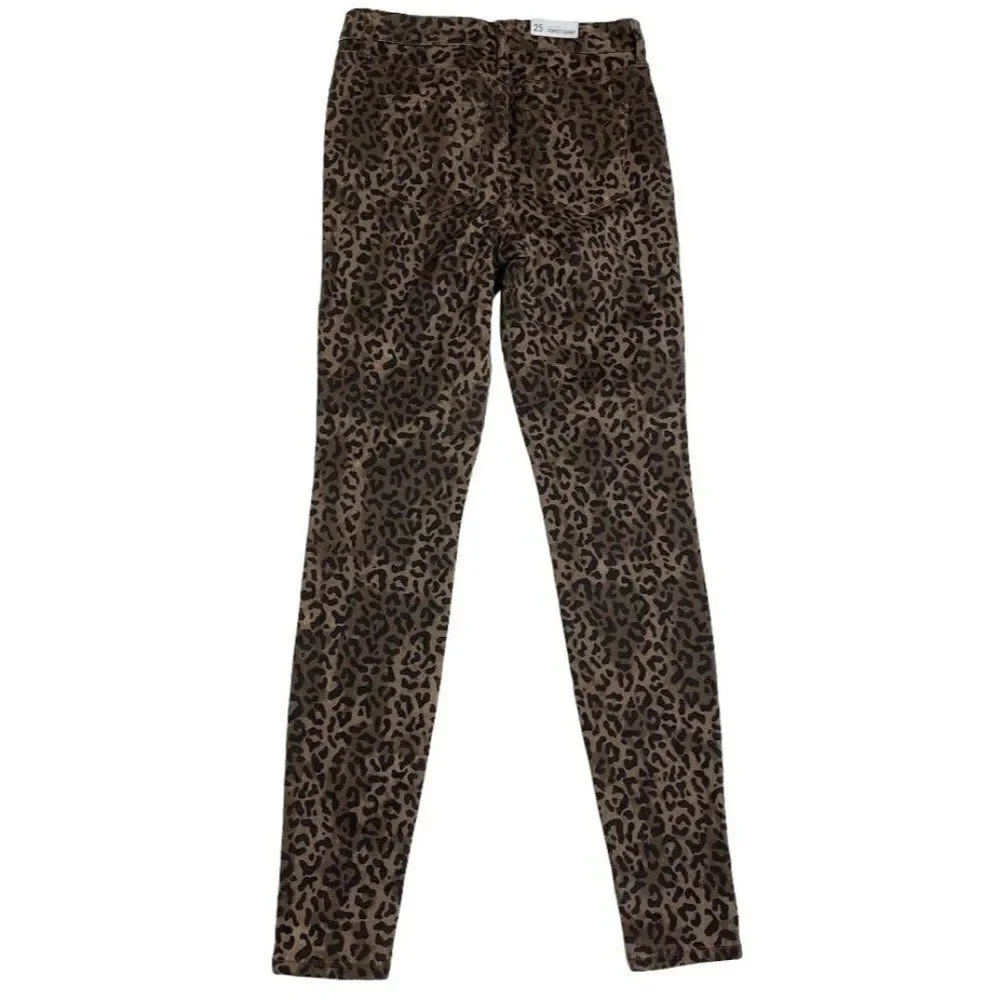 William Rast Iconic‎ Vintage Perfect Skinny Jean Women's 28 Cheetah Animal Print - Picture 4 of 9